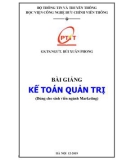 Bài giảng Kế toán quản trị: Phần 2