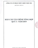 Báo cáo tài chính tổng hợp quý 3 năm 2019 - Công ty Cổ phần Thủy điện Thác Bà