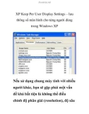 XP Keep Per User Display Settings – lưu thông số màn hình cho từng người dùng trong Windows XP