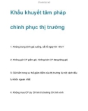 Khẩu khuyết tâm pháp chinh phục thị trường