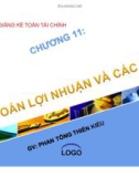 Bài giảng Kế toán tài chính: Chương 11 - Phan Tống Thiên Kiều