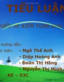 TIỂU LUẬN 'TÌM HIỂU VỀ KIỂM TOÁN NHÀ NƯỚC'