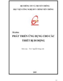 Bài giảng Phát triển ứng dụng cho các thiết bị di động: Phần 1