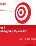 Bài giảng Hệ thống thông tin: Chương 3 - GV. Lê Thị Quỳnh Nga