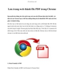 Lưu trang web thành file PDF trong Chrome