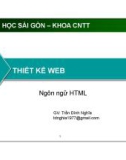 THIẾT KẾ WEB - Ngôn ngữ HTML