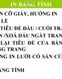 Bài giảng Excel căn bản - Chương 7 In bảng tính