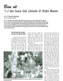 Bàn về tự do hóa tài chính ở Việt Nam