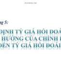 Bài giảng Tài chính quốc tế: Chương 5 - Đoàn Thị Thu Trang