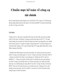 Chuẩn mực kế toán về công cụ tài chính