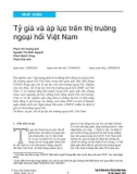 Tỷ giá và áp lực trên thị trường ngoại hối Việt Nam