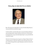 Thông điệp tài chính kiểu Warren Buffett