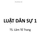 Bài giảng Luật dân sự 1: Phần 1 - TS. Lâm Tố Trang