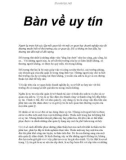 Bàn về uy tín