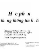 Bài giảng học phần Hệ thống thông tin kế toán: Chương 4 - TS. Nguyễn Hữu Cường