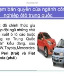 Bài giảng Vi phạm bản quyền của ngành công nghiệp ôtô Trung Quốc