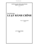 Tóm tắt bài giảng Luật hành chính - ThS. Lê Minh Nhựt