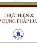 Bài giảng Pháp luật đại cương - Bài 7: Thực hiện và áp dụng pháp luật