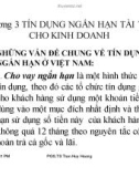 Bài giảng Nghiệp vụ ngân hàng thương mại: Chương 3 - PGS.TS Trần Huy Hoàng