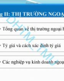 Bài giảng Tài chính quốc tế: Chương 2 - ĐH Thương mại