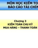 Bài giảng Kiểm toán báo cáo tài chính: Chương 3 - Kiểm toán chu kỳ mua hàng - thanh toán