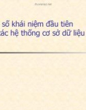 Bài giảng: Một số khái niệm đầu tiên về các hệ thống cơ sở dữ liệu