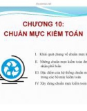 Bài giảng môn Lý thuyết kiểm toán: Chương 10