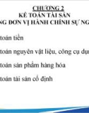 Bài giảng Kế toán công 1 - Chương 2: Kế toán tài sản trong đơn vị hành chính sự nghiệp