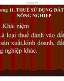 Bài giảng Thuế: Chương 11 - TS. Nguyễn Văn Nhơn