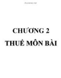 Bài giảng môn học Thuế: Chương 2 - Lê thị Bích Thảo