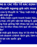 Bài giảng Kinh tế quốc tế - Chương 8: Các yếu tố xác định tỷ giá