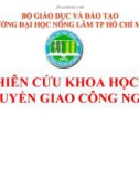 Bài giảng Nghiên cứu khoa học và chuyển giao công nghệ