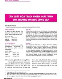 Cần luật hóa trách nhiệm giải trình của trường đại học công lập