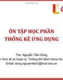 Ôn tập học phần Thống kê ứng dụng (TS Nguyễn Tiến Dũng)