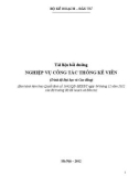 Tài liệu bồi dưỡng Nghiệp vụ công tác thống kê viên: Phần 1 (Trình độ Đại học và Cao đẳng)