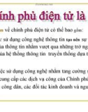 Bài giảng Tin học ứng dụng trong quản lý hành chính Nhà nước: Phần 4 - Chính phủ điện tử