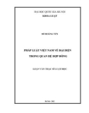 Luận văn Thạc sĩ Luật học: Pháp luật Việt Nam về đại diện trong quan hệ hợp đồng