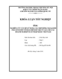 Khóa luận tốt nghiệp: Nghiên cứu vấn đề sử dụng các hợp đồng ngoại hối phát sinh đối với bảo hiểm rủi ro tỷ giá cho các doanh nghiệp xuất nhập khẩu Việt Nam