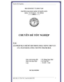 Chuyên đề tốt nghiệp: Giải pháp hạn chế rủi ro trong hoạt động cho vay của ngân hàng công thương Thanh Hóa - Lê Văn Chi