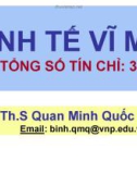 Bài giảng Kinh tế vĩ mô: Chương mở đầu - ThS. Quan Minh Quốc Bình