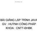 Giáo trình Lập trình Java - Đại học Bách Khoa Hà Nội