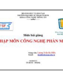 Bài giảng Nhập môn công nghệ phần mềm - Lương Trần Hy Hiến