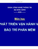 Bài giảng Phát triển vận hành và bảo trì phần mềm - Chương 1