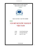 Báo cáo thực tập tốt nghiệp: Vấn đề nợ nước ngoài ở Việt Nam