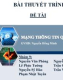 Bài thuyết trình Mạng thông tin quang