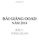 Bài giảng OOAD năm 2014: Bài 1 - Tổng quan