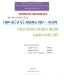 Báo cáo: Tìm hiểu mạng nơ-tron ứng dụng trong nhận dạng chữ viết