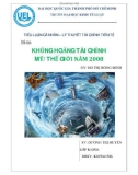 Tiểu luận cá nhân - Lý thuyết tài chính tiền tệ: Khủng hoảng tài chính Mỹ/ Thế giới 2008