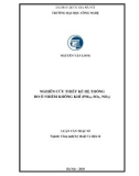 Luận văn Thạc sĩ Cơ kỹ thuật: Nghiên cứu thiết kế hệ thống đo ô nhiễm không khí (PM10, SOx, NOx)