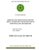 Tóm tắt Luận án Tiến sĩ: Nghiên cứu thực trạng và đề xuất giải pháp quản lý, sử dụng hợp lý đất đai vùng than tại thành phố Hạ Long, tỉnh Quảng Ninh